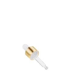 Damlalık Cam / Metal Gold Kapaklı - 10ml şişe için