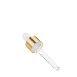 Damlalık Cam / Metal Gold Kapaklı - 30ml şişe için