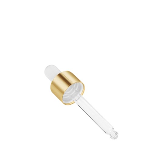 Damlalık Cam / Metal Gold Kapaklı - 30ml şişe için