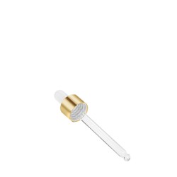 Damlalık Cam / Metal Gold Kapaklı - 50ml şişe için