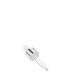 Damlalık Cam / Metal Gri Kapaklı - 10ml şişe için