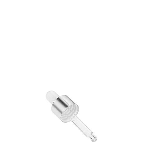 Damlalık Cam / Metal Gri Kapaklı - 10ml şişe için