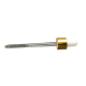 18mm - Cam Damlalık Takım Metal Kapaklı Altın Kapak Beyaz Lastik - 100ml