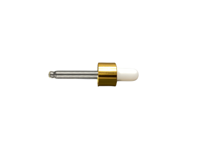 18mm - Cam Damlalık Takım Metal Kapaklı Altın Kapak Beyaz Lastik - 10ml