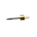 18mm - Cam Damlalık Takım Metal Kapaklı Altın Kapak Beyaz Lastik - 20ml