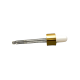 18mm - Cam Damlalık Takım Metal Kapaklı Altın Kapak Beyaz Lastik - 30ml