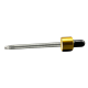 18mm - Cam Damlalık Takım Metal Kapaklı Altın Kapak Siyah Lastik - 100ml