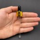 18mm - Cam Damlalık Takım Metal Kapaklı Altın Kapak Siyah Lastik - 50ml