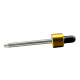 18mm - Cam Damlalık Takım Metal Kapaklı Altın Kapak Siyah Lastik - 50ml
