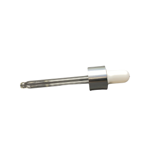 18mm - Cam Damlalık Takım Metal Kapaklı Gümüş Kapak Beyaz Lastik - 30ml