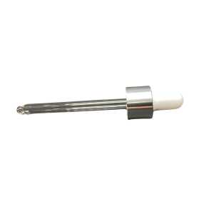 18mm - Cam Damlalık Takım Metal Kapaklı Gümüş Kapak Beyaz Lastik - 50ml