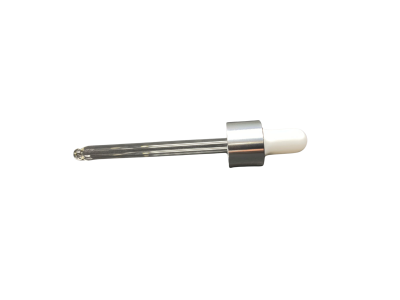18mm - Cam Damlalık Takım Metal Kapaklı Gümüş Kapak Beyaz Lastik - 50ml