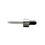 18mm - Cam Damlalık Takım Metal Kapaklı Gümüş Kapak Siyah Lastik - 10ml
