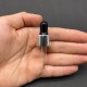 18mm - Cam Damlalık Takım Metal Kapaklı Gümüş Kapak Siyah Lastik - 10ml
