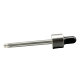 18mm - Cam Damlalık Takım Metal Kapaklı Gümüş Kapak Siyah Lastik - 50ml