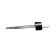 18mm - Cam Damlalık Takım Metal Kapaklı Siyah Kapak Beyaz Lastik - 100ml