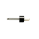 18mm - Cam Damlalık Takım Metal Kapaklı Siyah Kapak Beyaz Lastik - 10ml