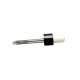 18mm - Cam Damlalık Takım Metal Kapaklı Siyah Kapak Beyaz Lastik - 20ml