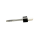 18mm - Cam Damlalık Takım Metal Kapaklı Siyah Kapak Beyaz Lastik - 30ml