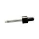 18mm - Cam Damlalık Takım Metal Kapaklı Siyah Kapak Siyah Lastik - 20ml