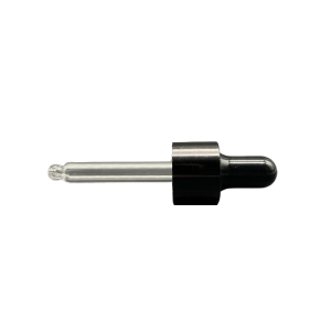 18mm - Cam Damlalık Takım Metal Kapaklı Siyah Kapak Siyah Lastik - 10ml
