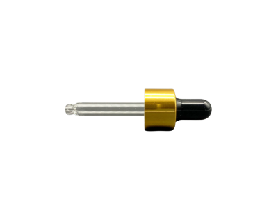 18mm - Cam Damlalık Takım Metal Kapaklı Altın Kapak Siyah Lastik - 10ml
