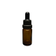 10ml - Amber Damlalıklı Cam Şişe - Kilitli Siyah Kapak - Siyah Lastik