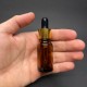 10ml - Amber Damlalıklı Cam Şişe - Altın Metal Kapak - Siyah Lastik