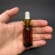 10ml - Amber Damlalıklı Cam Şişe - Altın Metal Kapak - Beyaz Lastik