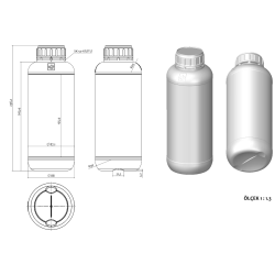 1000CC HDPE ŞİŞE KİLİTLİ SK50