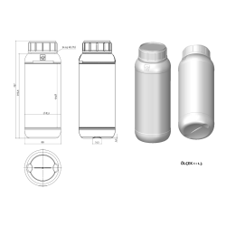 1000CC HDPE ŞİŞE KİLİTLİ SK63