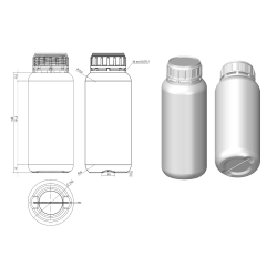 500CC HDPE ŞİŞE KİLİTLİ SK50