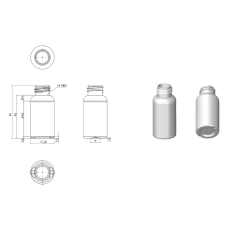 50CC HDPE YUVARLAK ŞİŞE