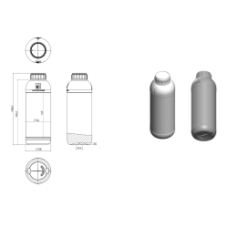1000CC HDPE ŞİŞE İSPANYOL SK50