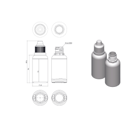 50CC HDPE Tıpa Kapaklı Şişe